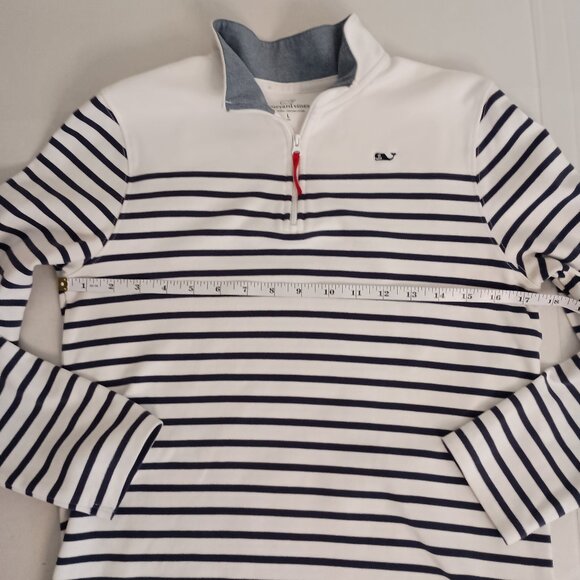 Vineyard Vines 1/4 Zip Stripe Pullover Girls L 16 - Picture 12 of 15